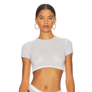 Alexander Wang | Cropped mesh tee